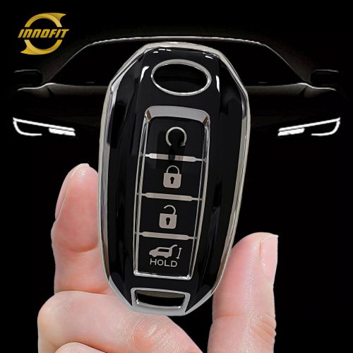 INA2T1-블랙-실버 도금-인피니티 용 자동차 키 커버