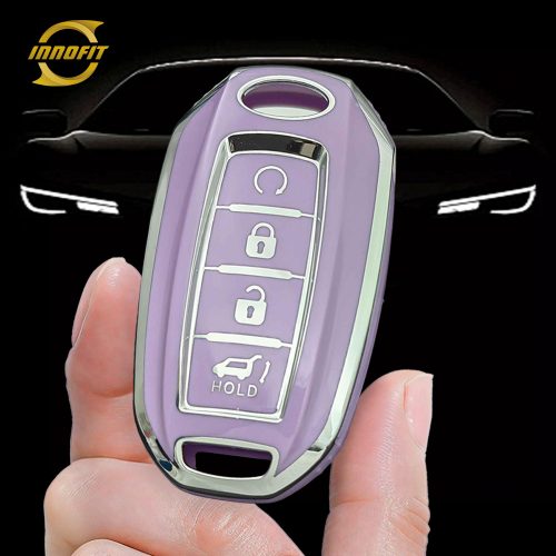 INA2T1-Purple-Silver Plating- Car Key Cover For Infiniti