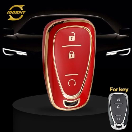 CEA9T1-Red-Gold Plating- Car Key Cover For Chevrolet Opel Holden