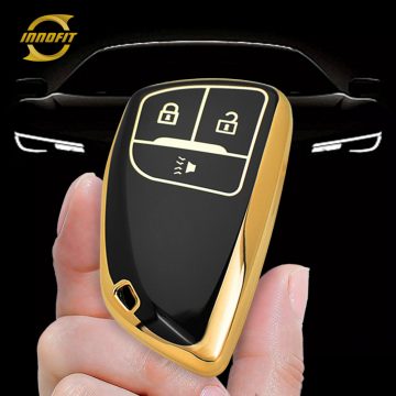 CEV1T1-Black-Gold Plating- Car Key Cover For Chevrolet Buick GMC