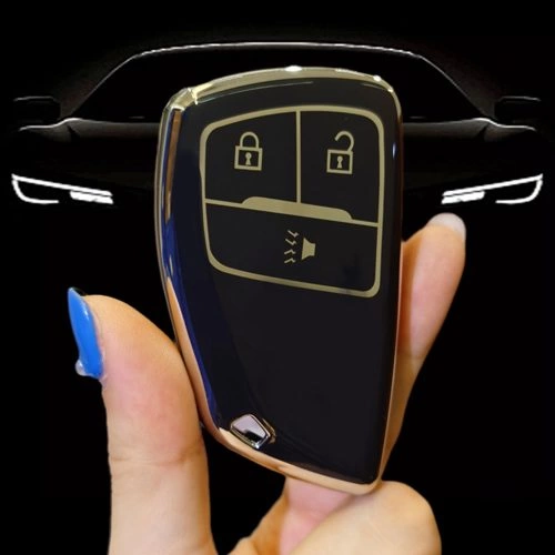 CEV1T1-Black-Silver Plating- Car Key Cover For Chevrolet Buick GMC