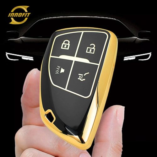 CEV2T1-Black-Gold Plating- Car Key Cover For Chevrolet Buick GMC