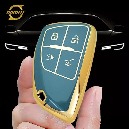 CEV2T1-Granny Grey-Gold Plating- Car Key Cover For Chevrolet Buick GMC