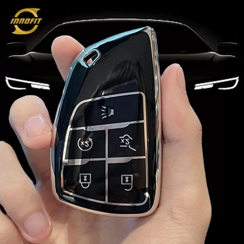 CEV3T1-Black-Silver Plating- Car Key Cover For Chevrolet Buick GMC