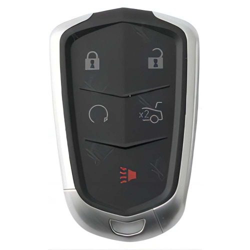 CAA2T1-White-Silver Plating- Car Key Cover For Cadillac