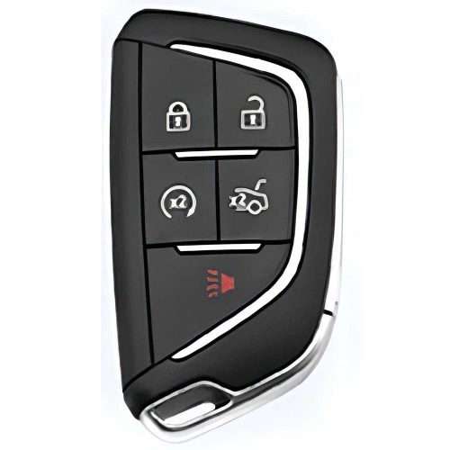 CAB1T1-White-Silver Plating- Car Key Cover For Cadillac