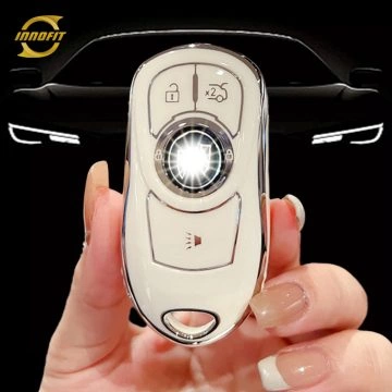 BUA2T1-White-Silver Plating- Car Key Cover For Buick