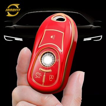 BUA2T1-Red-Gold Plating- Car Key Cover For Buick