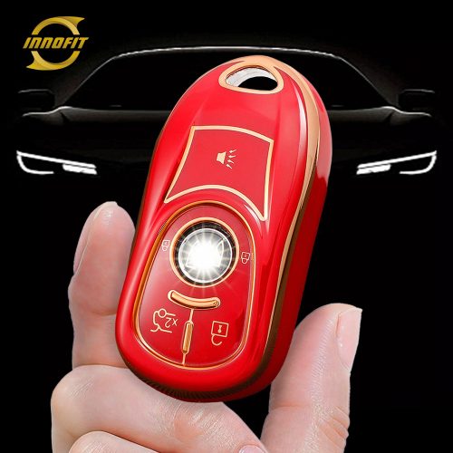 BUA2T1-Red-Gold Plating- Car Key Cover For Buick