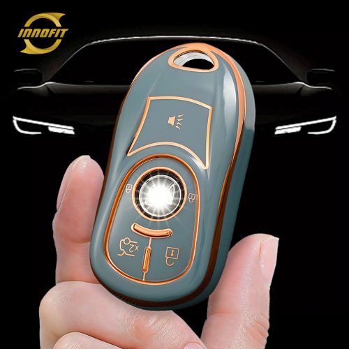 BUA2T1-Granny Grey-Gold Plating- Car Key Cover For Buick