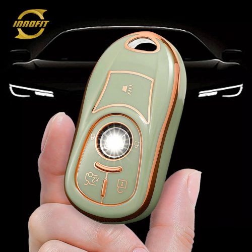 BUA2T1-Green-Gold Plating- Car Key Cover For Buick