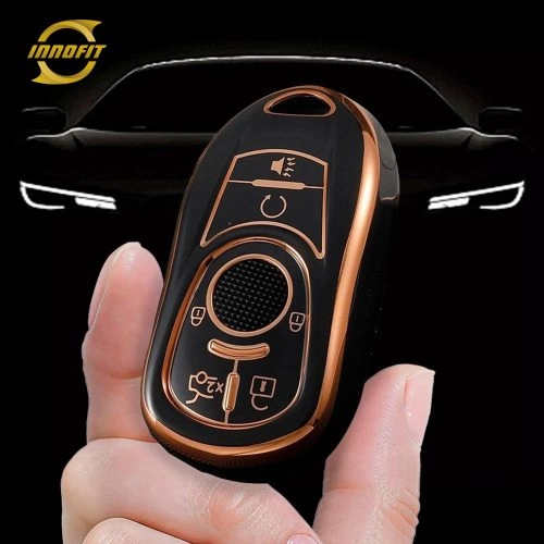 BUA3T1-Black-Gold Plating- Car Key Cover For Buick