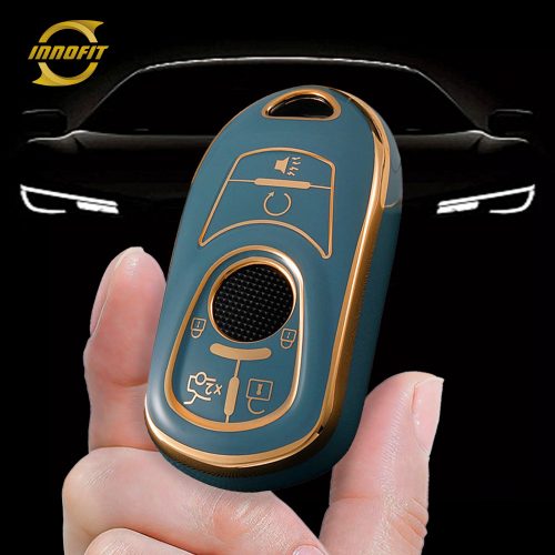 BUA3T1-Granny Grey-Gold Plating- Car Key Cover For Buick