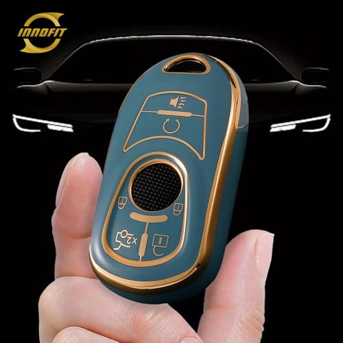 BUA3T1-Granny Grey-Gold Plating- Car Key Cover For Buick