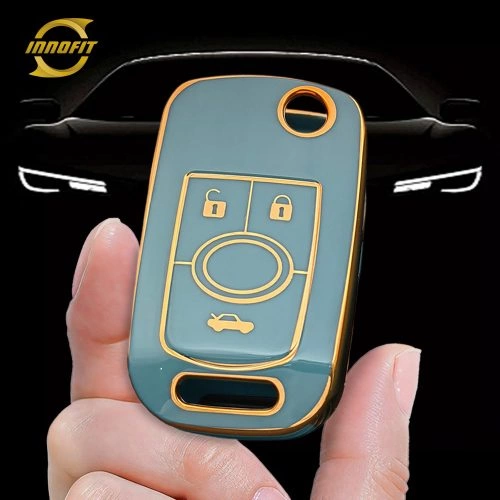 BUD1T1-Granny Grey-Gold Plating- Car Key Cover For Buick