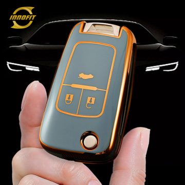 BUE1T1-Granny Grey-Gold Plating- Car Key Cover For Buick