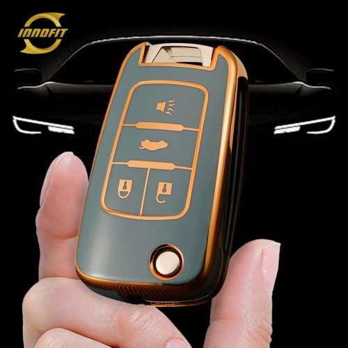 BUE2T1-Granny Grey-Gold Plating- Car Key Cover For Buick