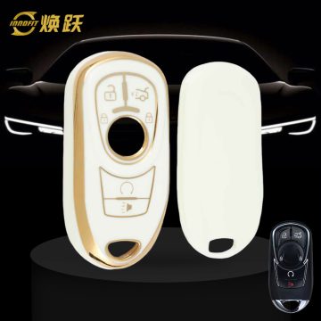 BUA3T1-White-Gold Plating- Car Key Cover For Buick