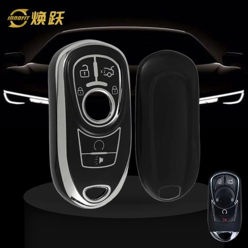 BUA3T1-Black-Silver Plating- Car Key Cover For Buick