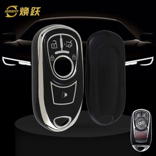 BUA2T1-Black-Silver Plating- Car Key Cover For Buick