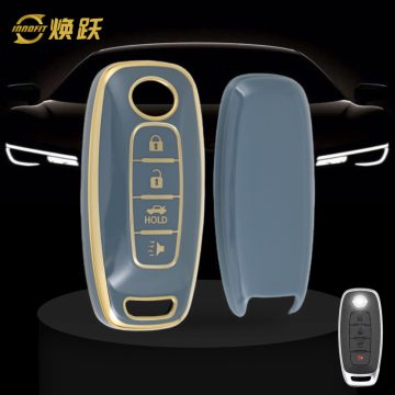 NIA4T1-Granny Grey-Gold Plating- Car Key Cover For Nissan