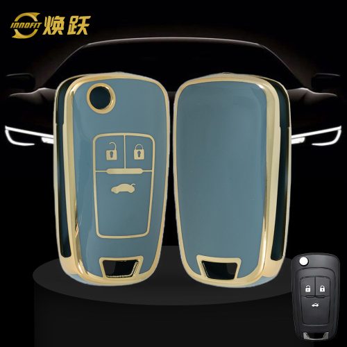 BUE1T1-Granny Grey-Gold Plating- Car Key Cover For Buick