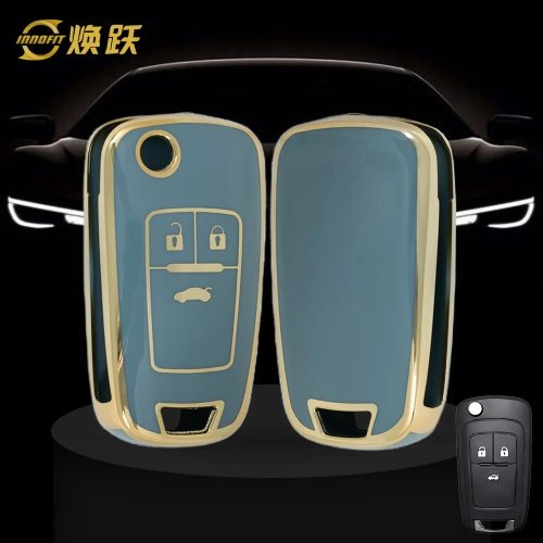 BUE1T1-Granny Grey-Gold Plating- Car Key Cover For Buick
