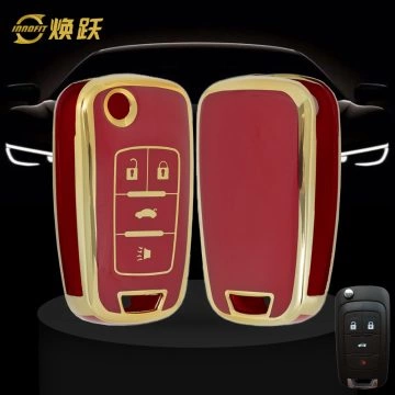 BUE2T1-Rot-Gold Plating- Autoschlüssel Abdeckung für Buick