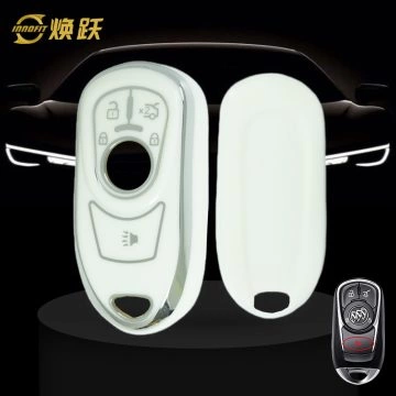BUA2T1-White-Silver Plating- Car Key Cover For Buick