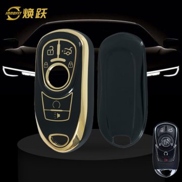 BUA3T1-Black-Gold Plating- Car Key Cover For Buick