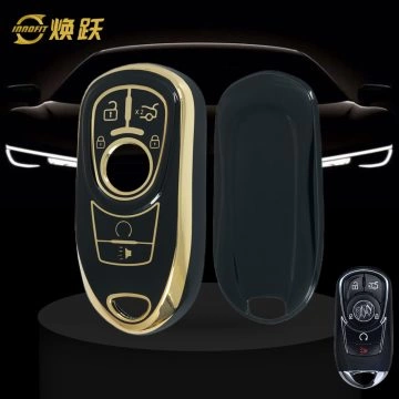 BUA3T1-Black-Gold Plating- Car Key Cover For Buick