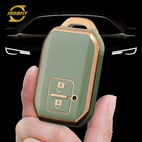 SUB2T1-Green-Gold Plating- Car Key Cover For Suzuki