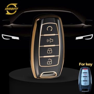 GRA3T1-Black-Gold Plating- Car Key Cover For Great Wall Motor