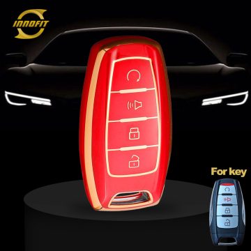 GRA3T1-Red-Gold Plating- Car Key Cover For Great Wall Motor