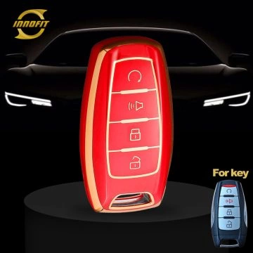 GRA3T1-Red-Gold Plating- Car Key Cover For Great Wall Motor