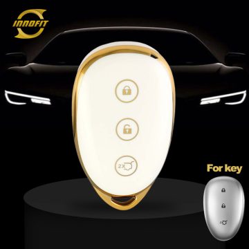 CHF1T1-White-Gold Plating- Car Key Cover For CHANGAN