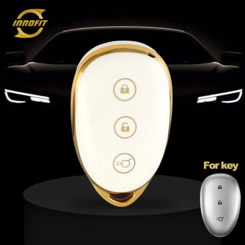 CHF1T1-White-Gold Plating- Car Key Cover For CHANGAN