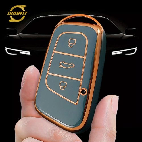 CRB1T1-Granny Grey-Gold Plating- Car Key Cover For Chery