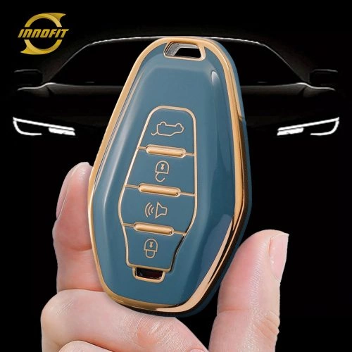 CRE1T1-Granny Grey-Gold Plating- Car Key Cover For Chery