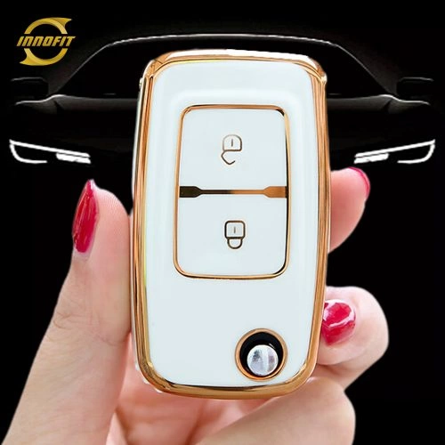 CRF1T1-White-Gold Plating- Car Key Cover For Chery