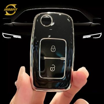 CRF1T1-Black-Silver Plating- Car Key Cover For Chery