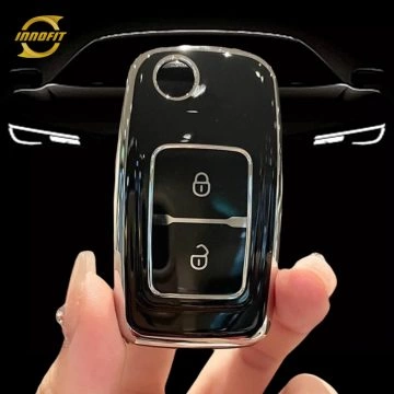 CRF1T1-Black-Silver Plating- Car Key Cover For Chery