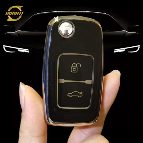 CRF2T1-Black-Gold Plating- Car Key Cover For Chery