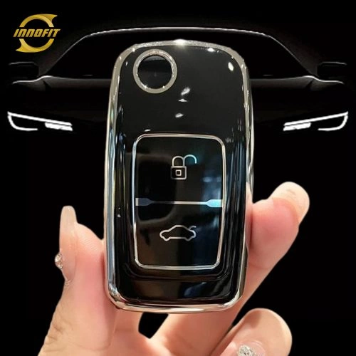 CRF2T1-Black-Silver Plating- Car Key Cover For Chery