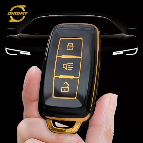 CRH1T1-Black-Gold Plating- Car Key Cover For Chery