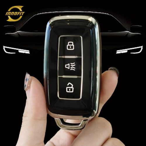 CRH1T1-Black-Silver Plating- Car Key Cover For Chery