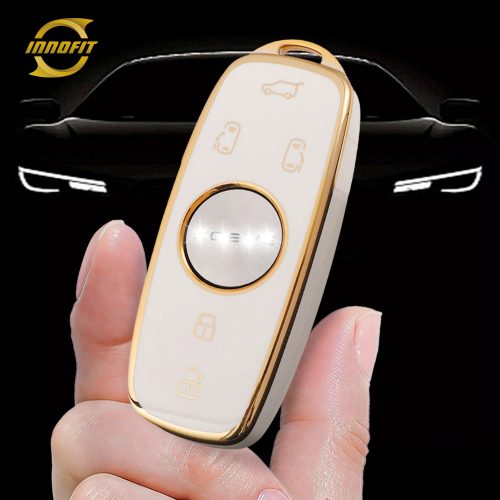 ROD1T1-White-Gold Plating- Car Key Cover For Roewe Morris Garages