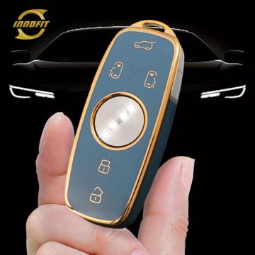 ROD1T1-Granny Grey-Gold Plating- Car Key Cover For Roewe Morris Garages