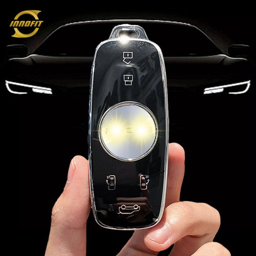 ROD1T1-Black-Silver Plating- Car Key Cover For Roewe Morris Garages