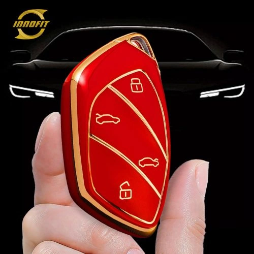 MRD1T1-Red-Gold Plating- Car Key Cover For Morris Garages